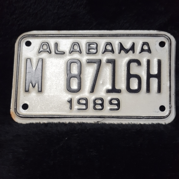 DOT Wall Decor Vtg Alabama Motorcycle 989 License Plate Poshmark